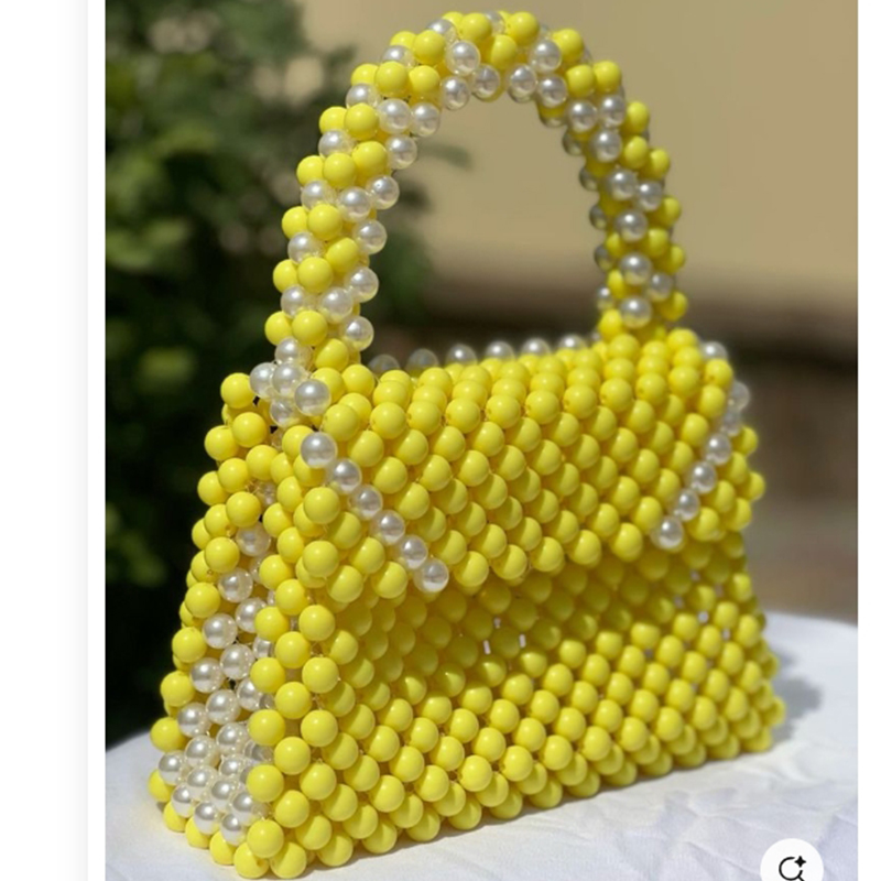 Women Fashion Logo Design - Women's Small Square Bag with Bead