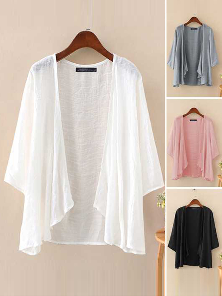 Fashion Solid Cardigans Womens - Women'S Fashion Kimono ulasan dan harga