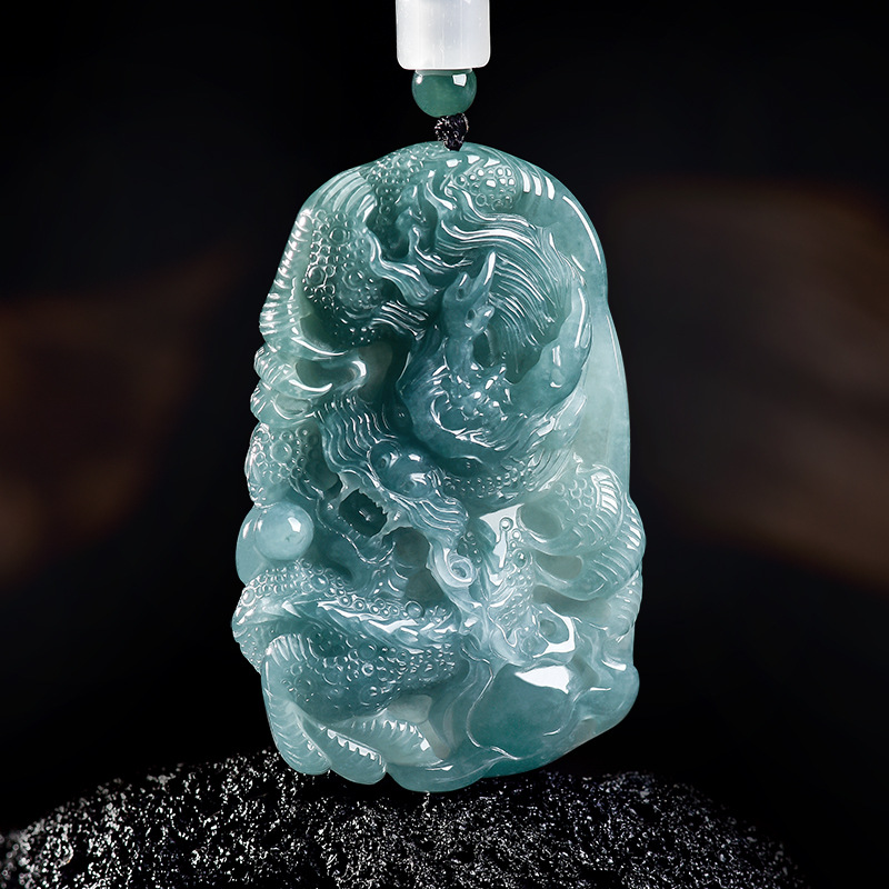 Natural Burmese Jadeite Dragon - Women'S Fashion ulasan dan harga