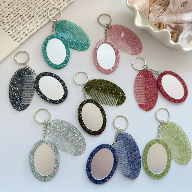 Oval Comb Mirror Keychain Pend - Women'S Ysl Fashion ulasan dan harga