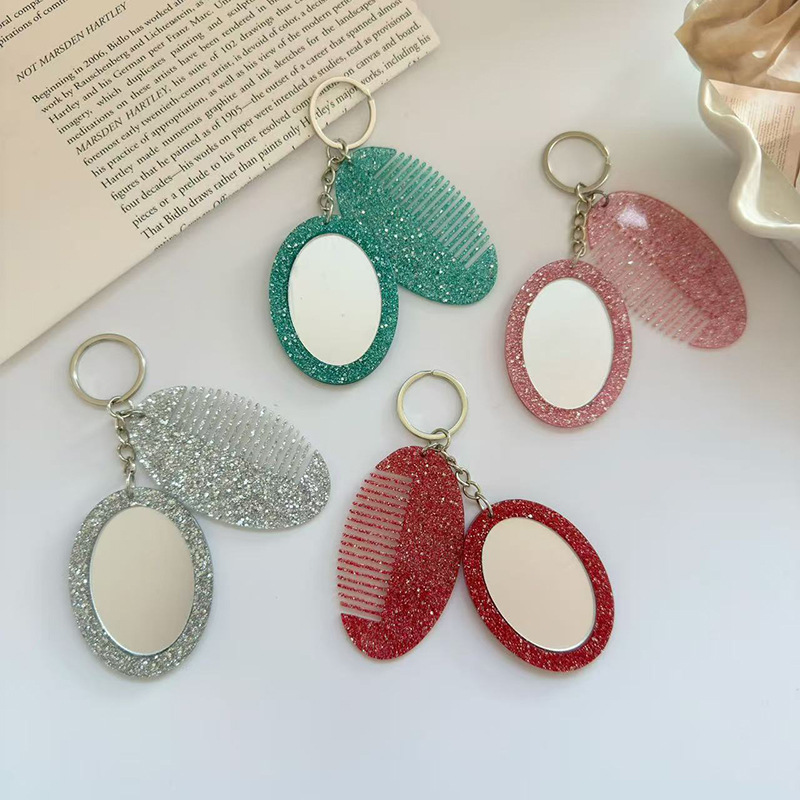 Oval Comb Mirror Keychain Pend - Women'S Ysl Fashion ulasan dan harga