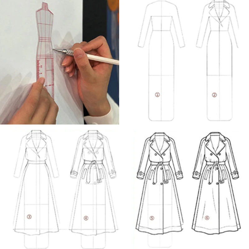 1 Set Women Fashion Drawing Ru - Women Fashion Figure Template ulasan dan harga
