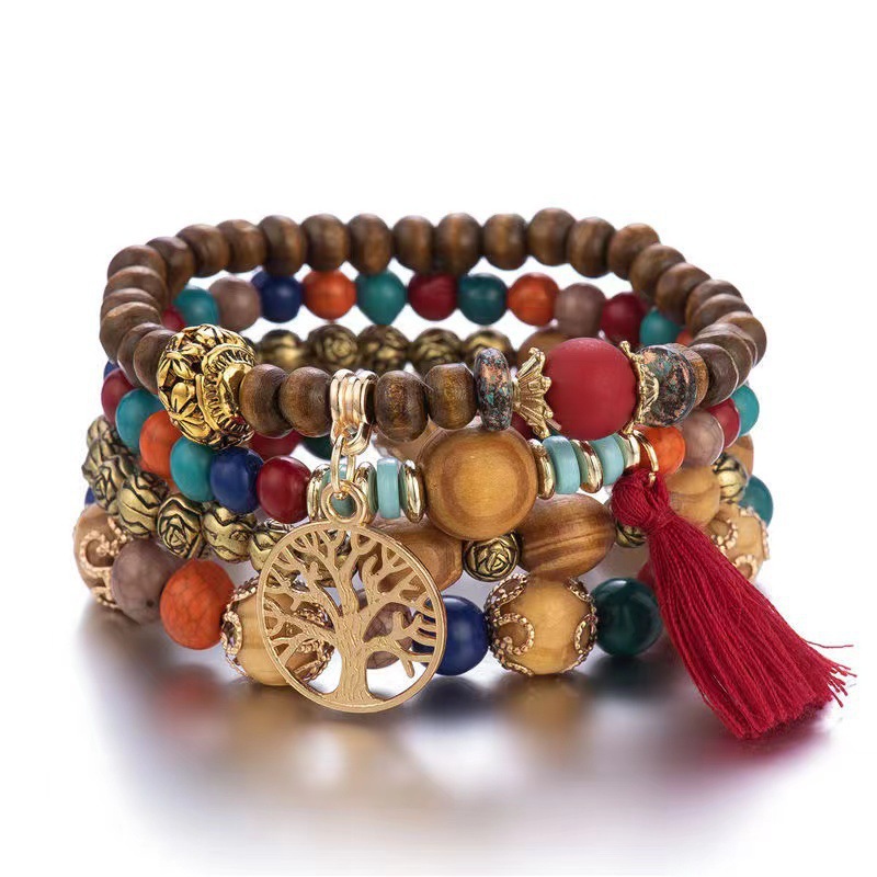 4Pcs Boho Tree Of Life Bracele - Women'S Ysl Fashion ulasan dan harga