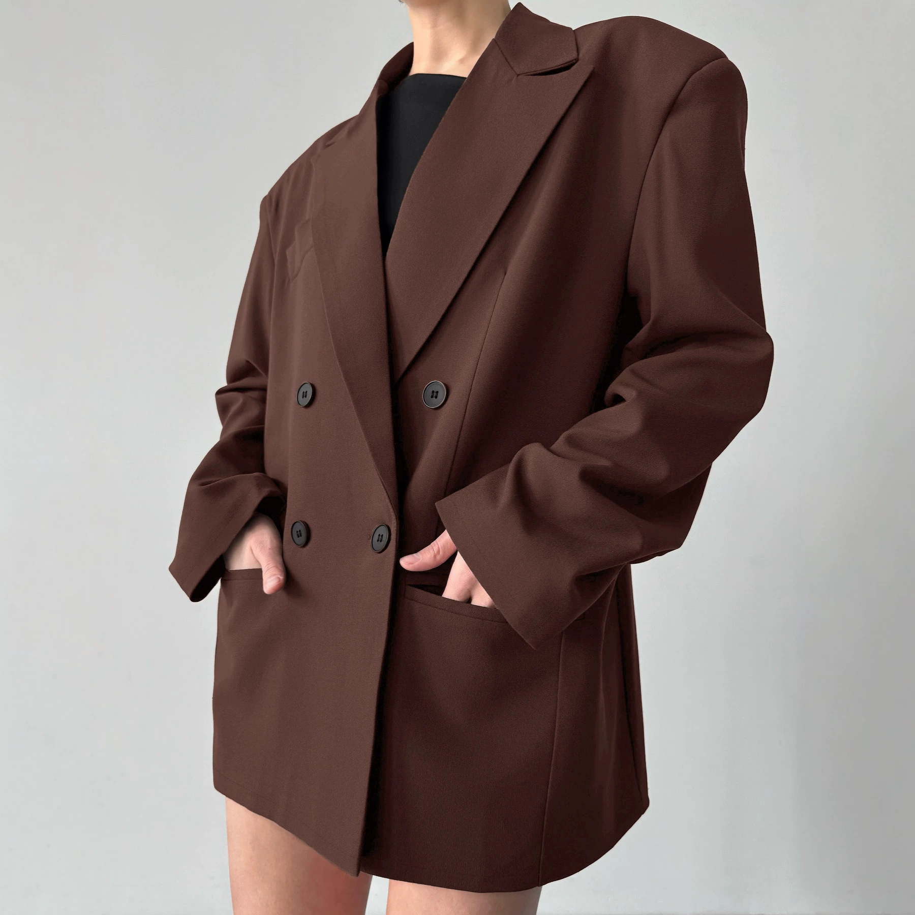 Spring Autumn Fashion Coat Vin - Blazer Women Oversized ulasan dan harga