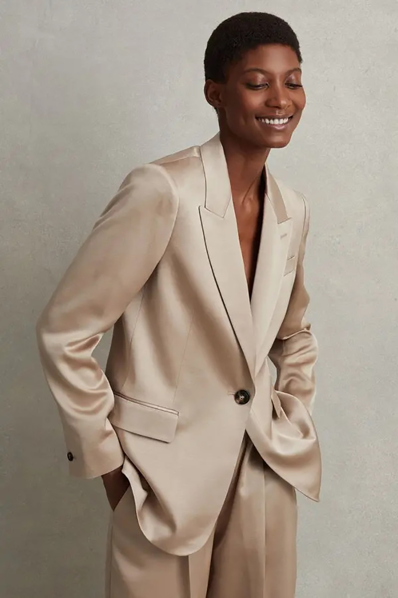 Allingentle Silk Satin Women S - Blazer Women Oversized ulasan dan harga