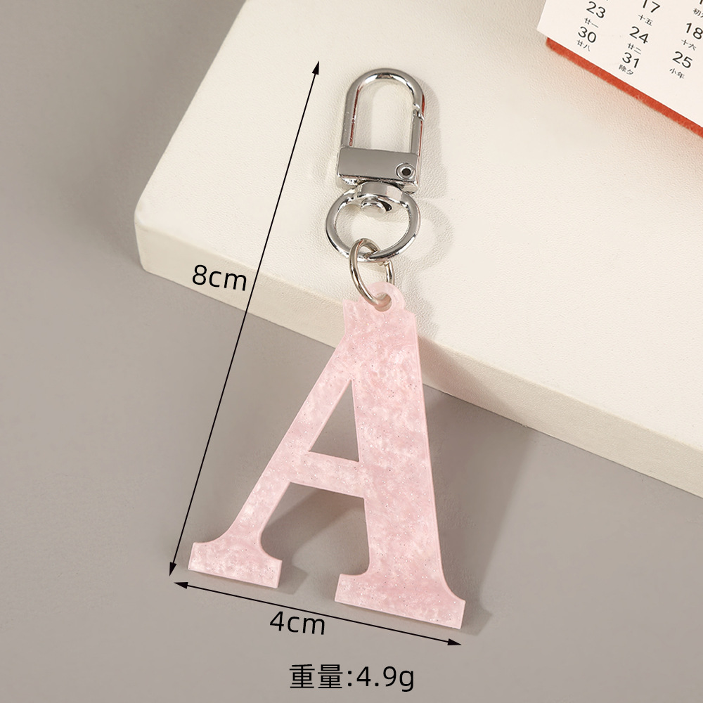 26-Letter Minimalist Keychain  - Women'S Ysl Fashion ulasan dan harga
