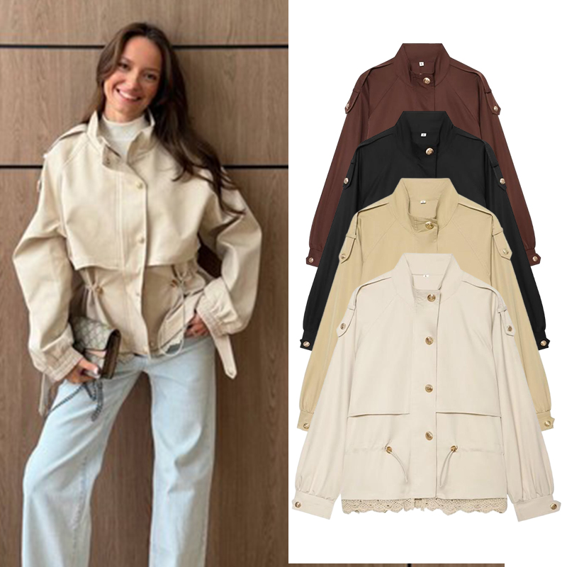 Women's Lace Trim Utility Jack - Women'S Fashion Utility Jacket ulasan dan harga