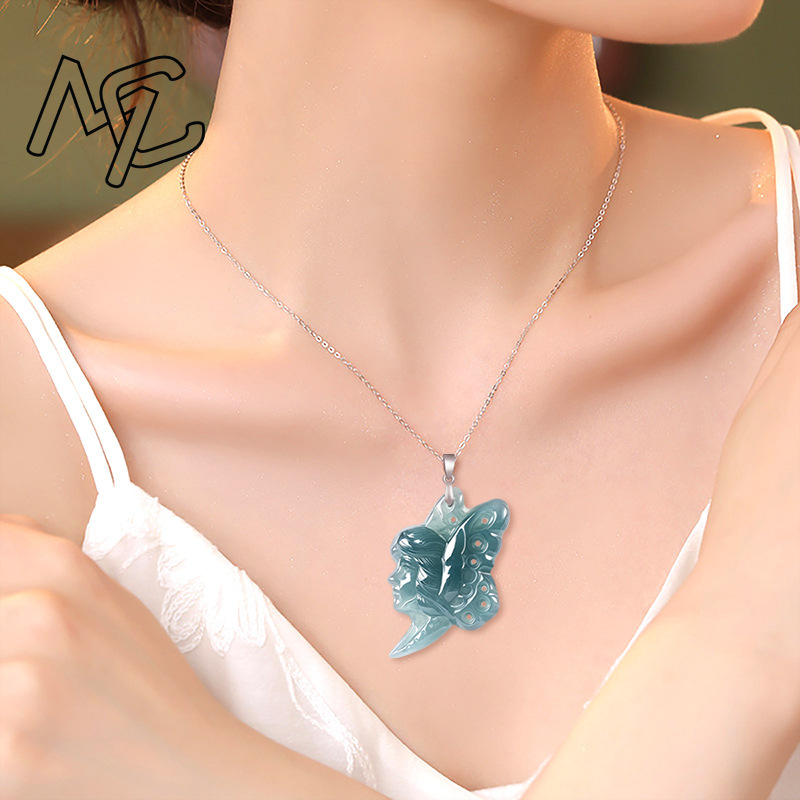 S925 Silver Natural Blue Water - Women'S Fashion ulasan dan harga