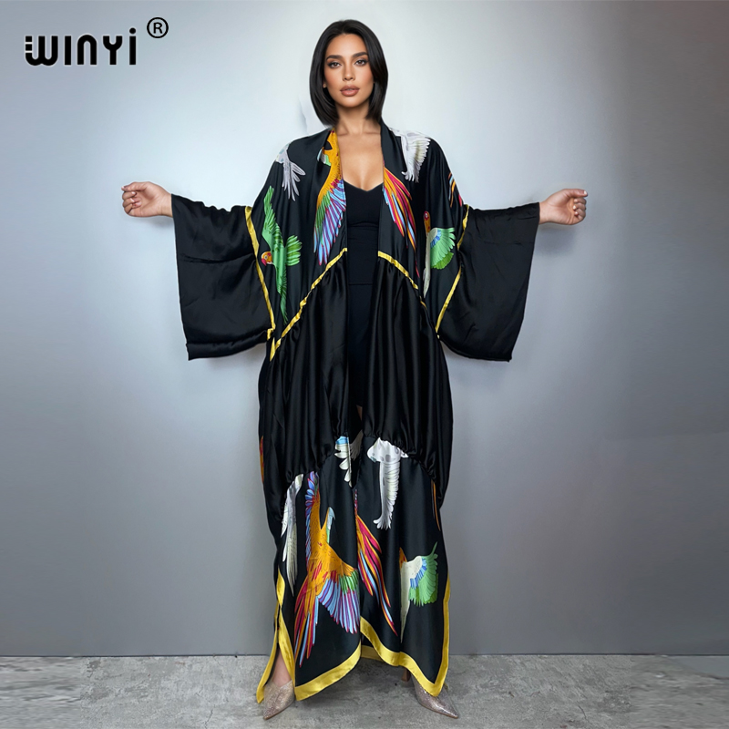 WINYI print boho kimono maxi b - Women'S Fashion Kimono ulasan dan harga