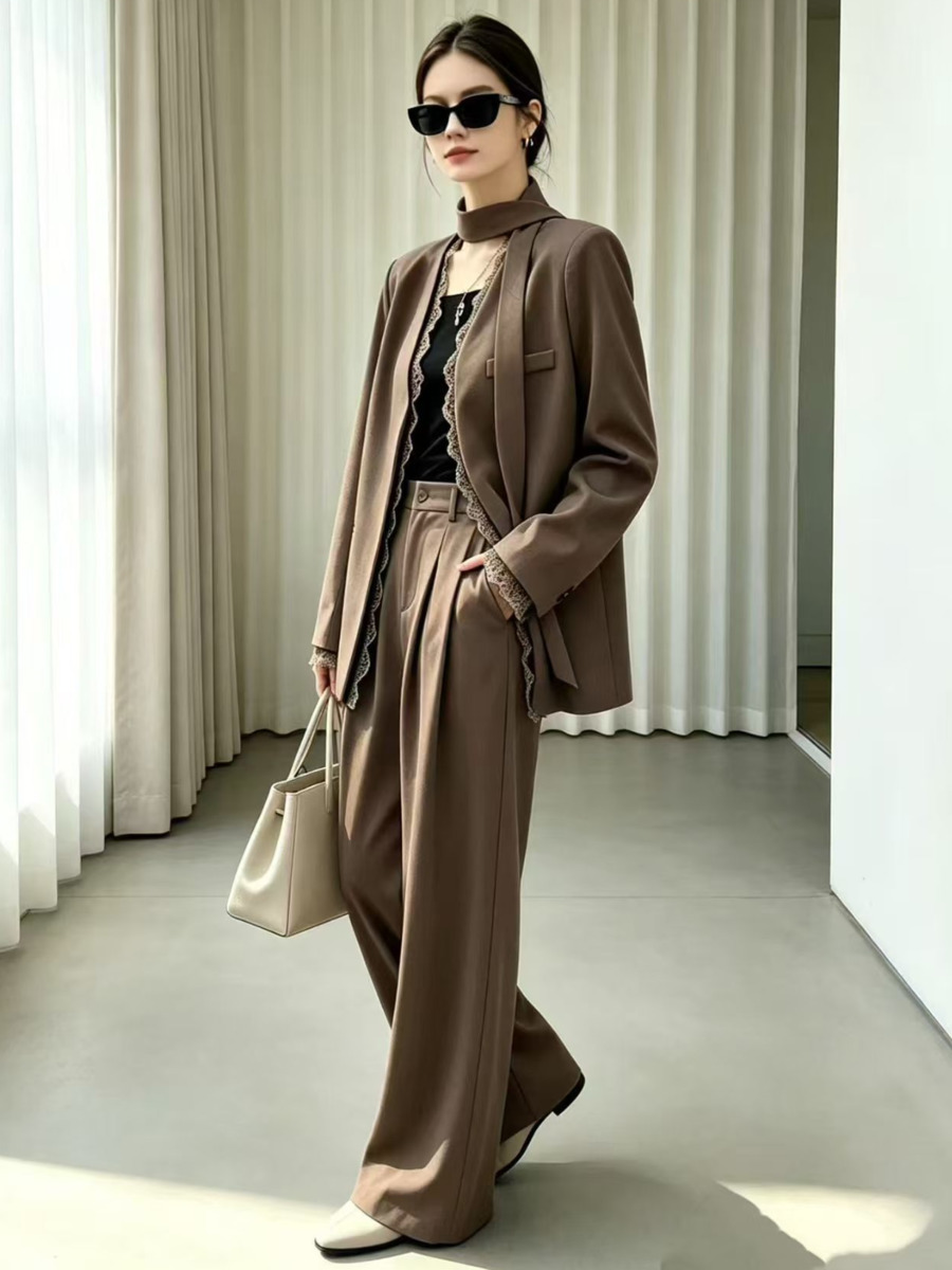 DFDG Women 2026 Scarf Collar O - Blazer Women Oversized ulasan dan harga