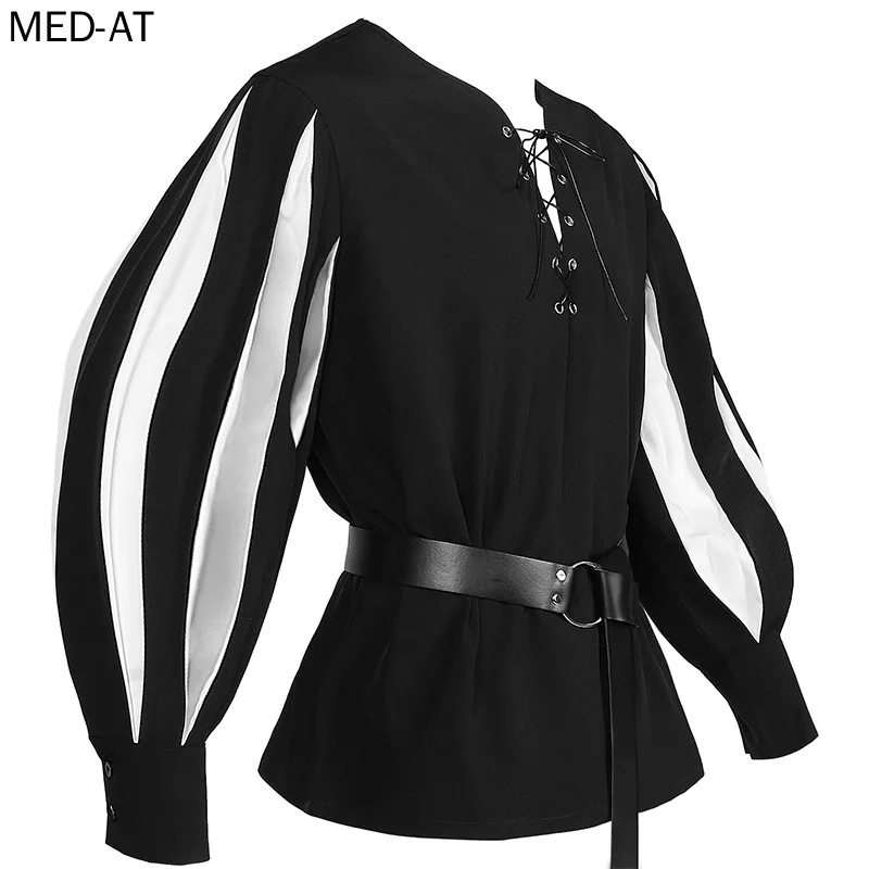 Men's Medieval Cosplay Hallowe - Belted Shirt Dress ulasan dan harga