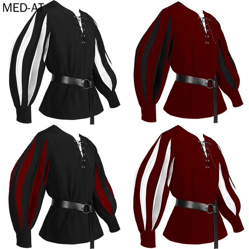 Men's Medieval Cosplay Hallowe - Belted Shirt Dress ulasan dan harga