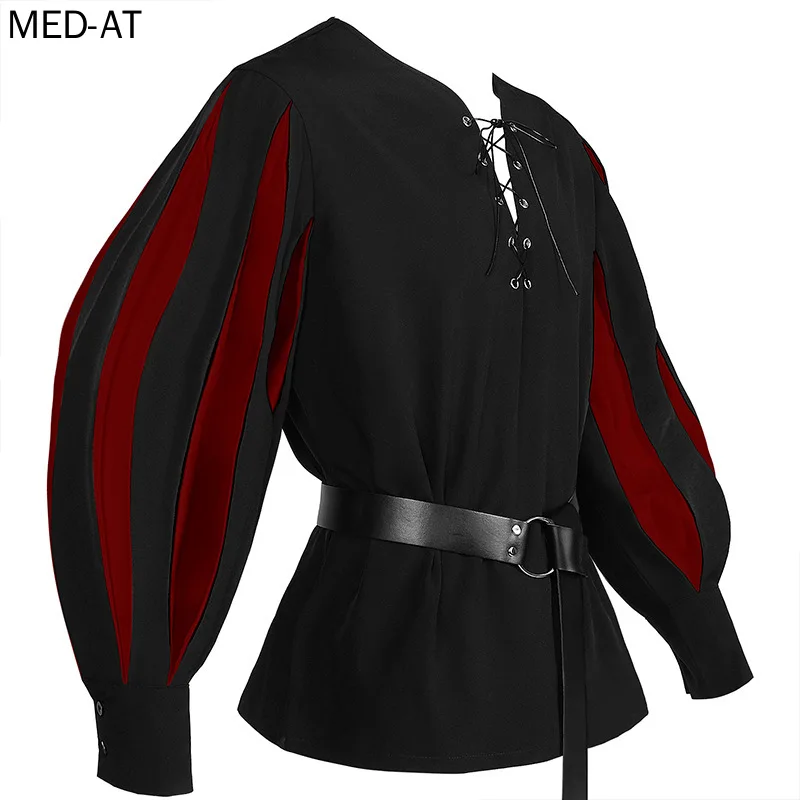 Men's Medieval Cosplay Hallowe - Belted Shirt Dress ulasan dan harga