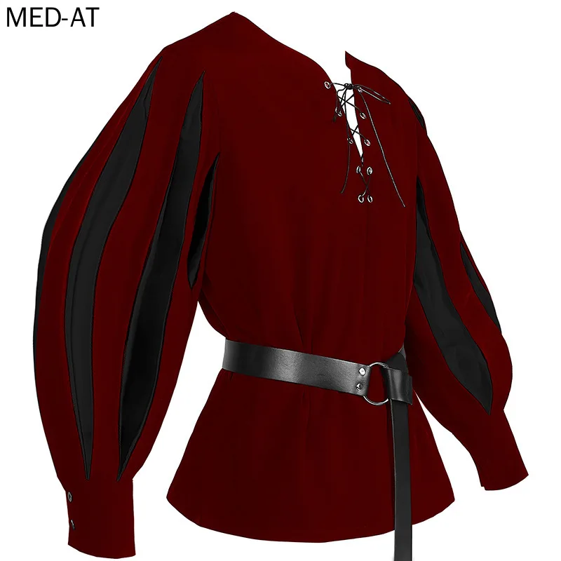 Men's Medieval Cosplay Hallowe - Belted Shirt Dress ulasan dan harga