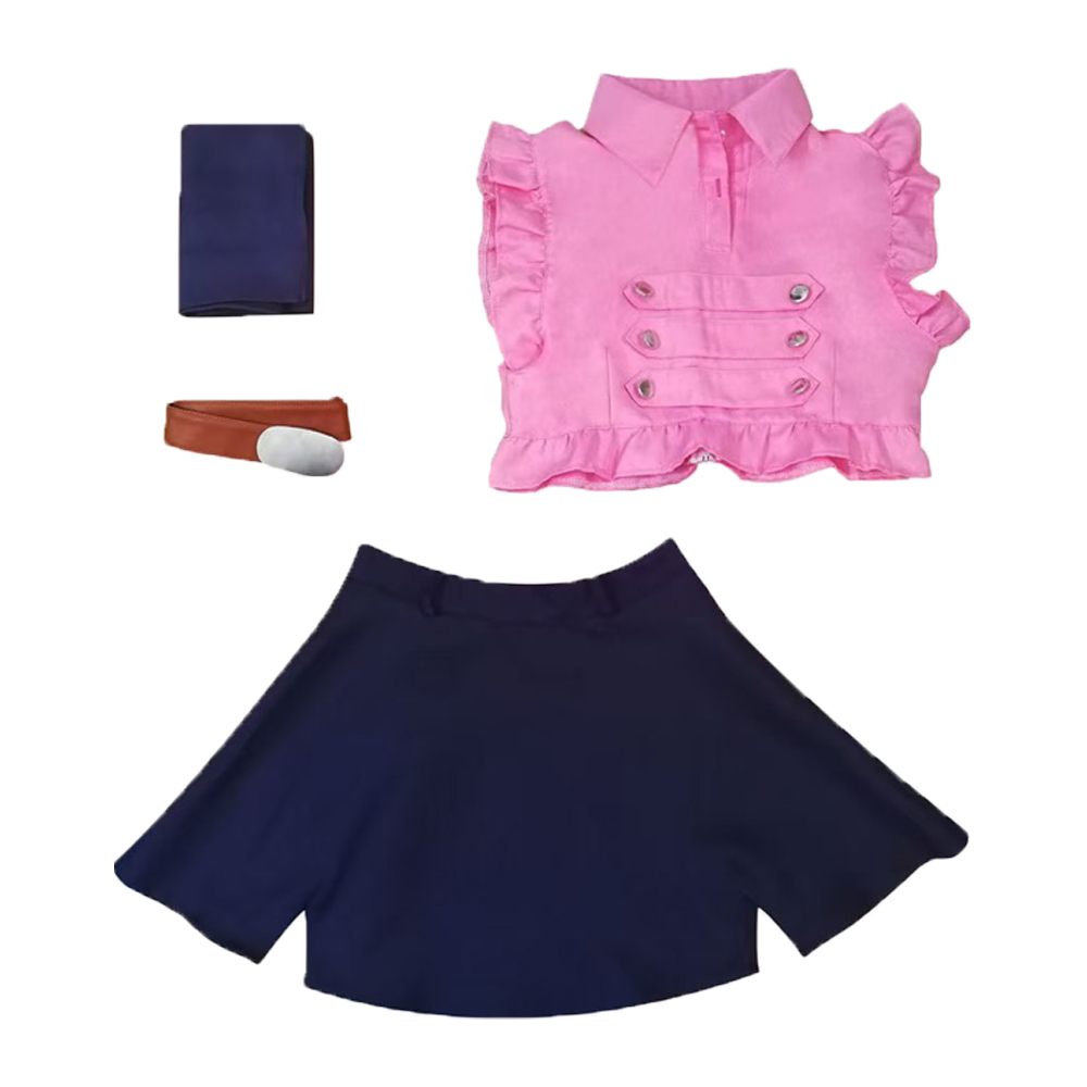 Elizabeth Liones Cosplay Costu - Belted Shirt Dress ulasan dan harga