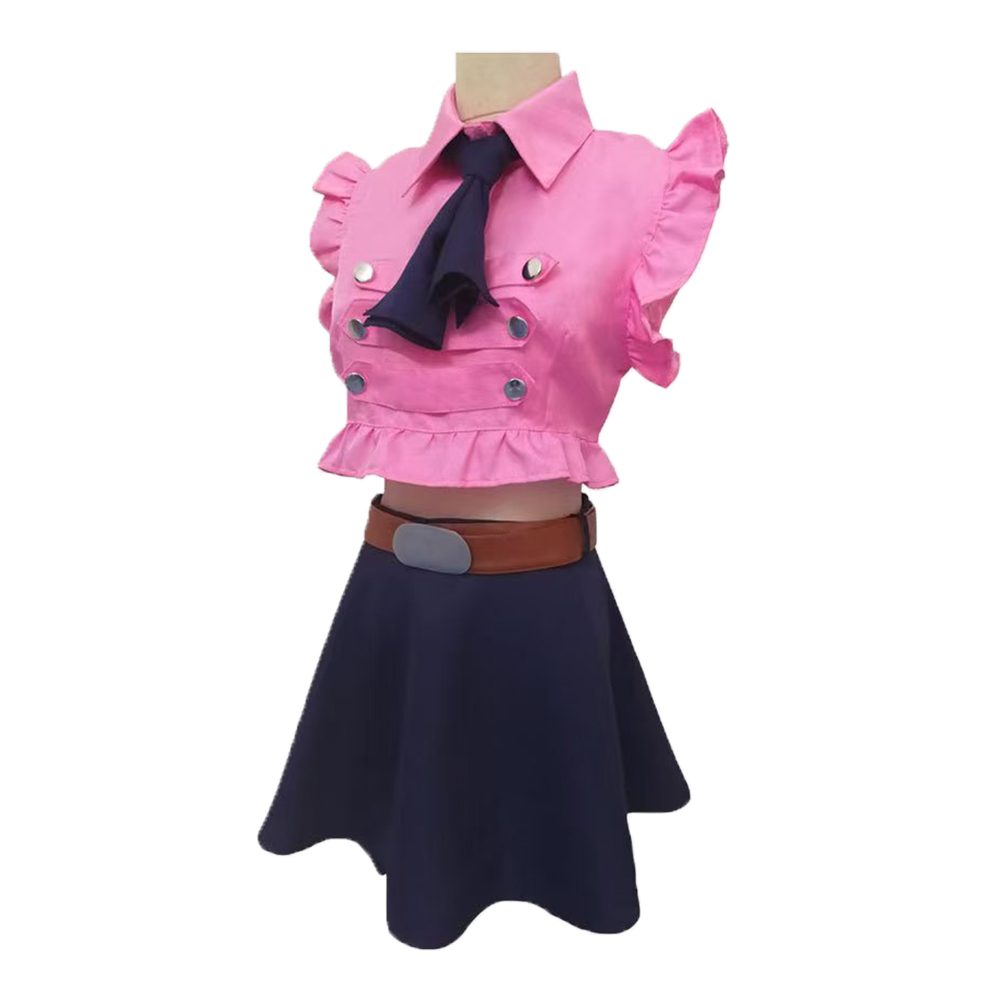 Elizabeth Liones Cosplay Costu - Belted Shirt Dress ulasan dan harga