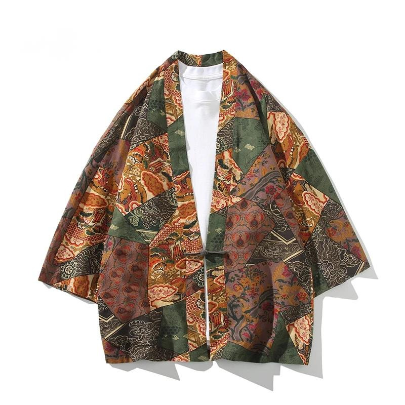 Ethnic Style Print Yukata Men  - Women'S Fashion Kimono ulasan dan harga