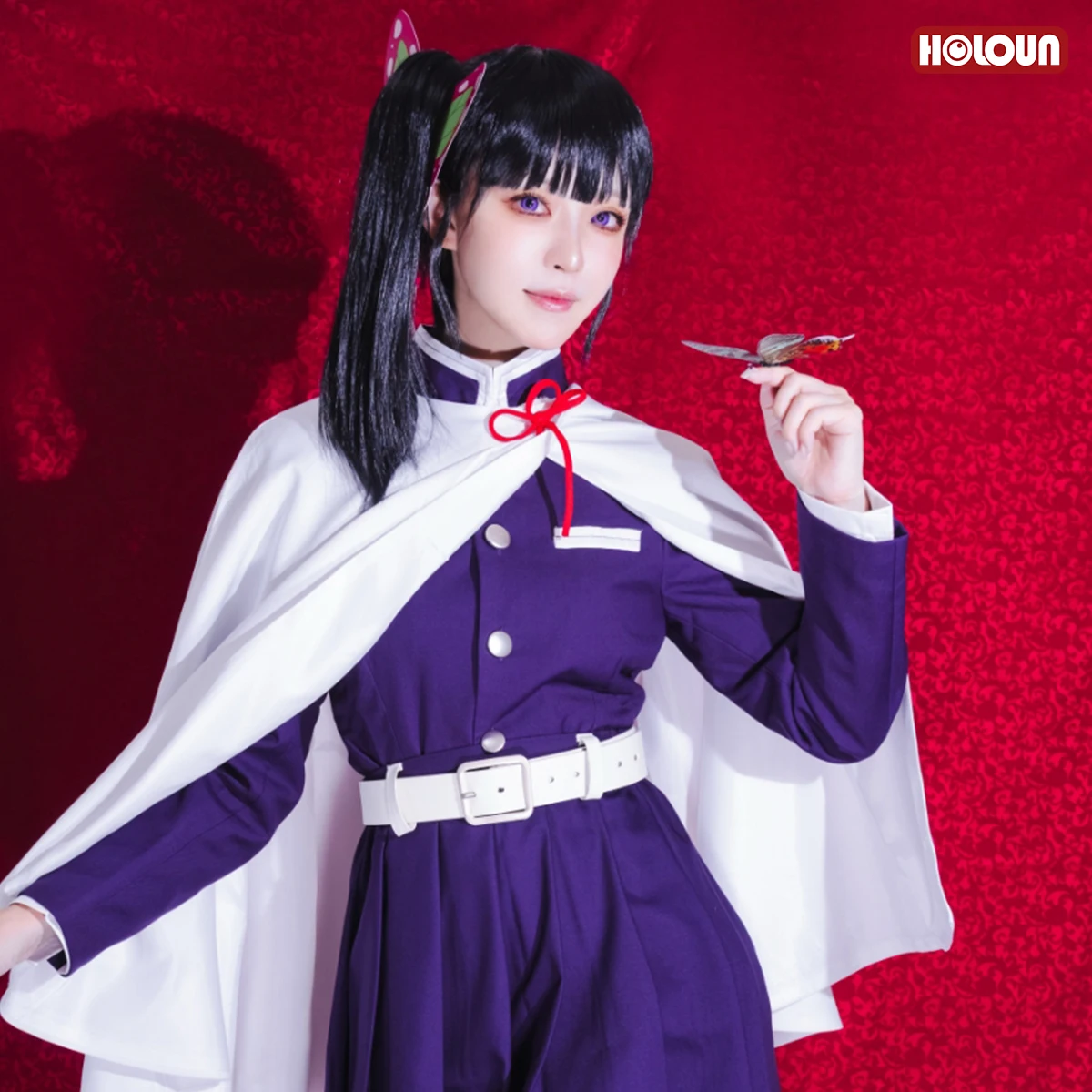 HOLOUN Anime Tsuyuri Kanawo Co - Belted Shirt Dress ulasan dan harga