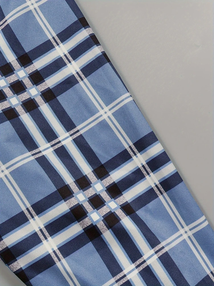 Women Plaid Shirt Dress Elasti - Belted Shirt Dress ulasan dan harga
